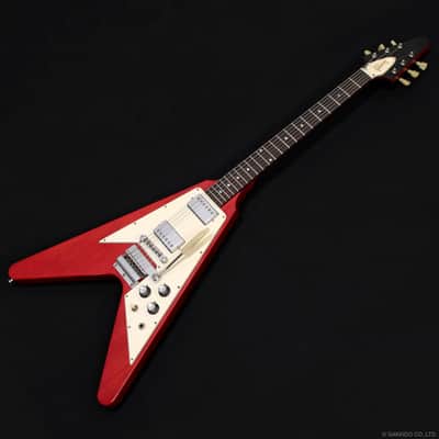 Gibson Custom Shop 1967 Flying V-K Korina w/Vibrola 2001 Cherry image 2