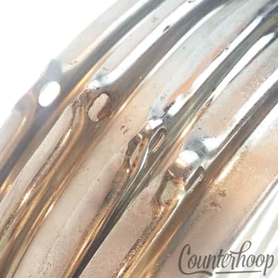 *Pearl 4x 14" Snare/Tom Drum Rims/Hoops Triple Flange Chrome 8-Hole Stick-Saver* image 4