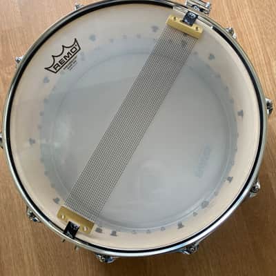Pork Pie 6.5x14 Aluminum/Ash Hybrid snare drum - Purple Sparkle image 5