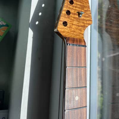 Warmoth Roasted Flame Maple Stratocaster Neck 2020 - Clear Gloss image 7
