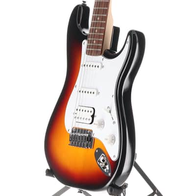 Squier Affinity Series Stratocaster Junior HSS, Laurel Fingerboard, White Pickguard, 3-Color Sunburst (RP) (80500) image 4