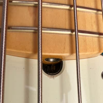 1998 Fender Deluxe American Series Precision Teal Green Transparent Premium Ash body and OHSC image 8