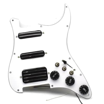 HSS Guitar Stratocaster Strat Style Loaded Prewired Pickguard with Dual Rail Pickups image 1