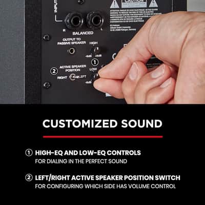 3.5" Studio Monitors, HD PC Speakers for Recording and Multimedia with Music Production Software, 120W, Pair, Black image 4