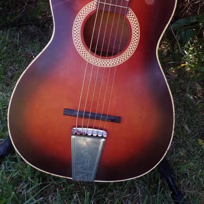 Sears and Roebuck  Parlor size Acoustic Guitar 1960s image 2