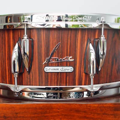 Sonor Vintage Series 5.75" x 14" Snare Drum w/ VIDEO! Rosewood Semi-Gloss image 4