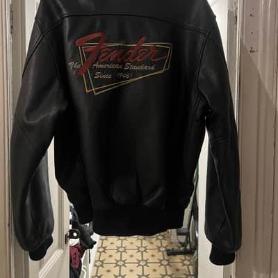 Fender Black Leather Jacket | Reverb