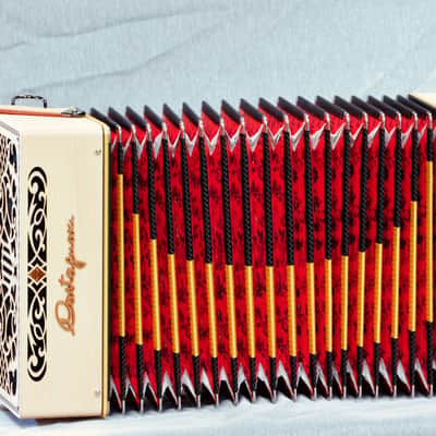 Castagnari Niko G/C Diatonic Accordion, MM, Black Buttons, Maple Wood, Made in Italy image 1