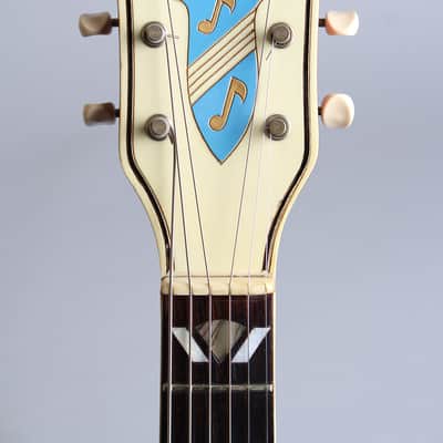 Silvertone Aristocrat 1356 Hollow Body Electric Guitar, made by Kay (1952), black tolex hard shell case. image 5
