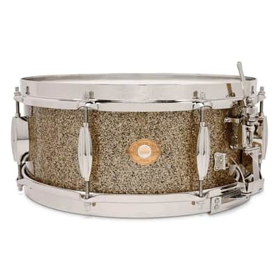 Slingerland Radio King Solid Maple Snare Drum 14x5.5 Gold Glass image 1