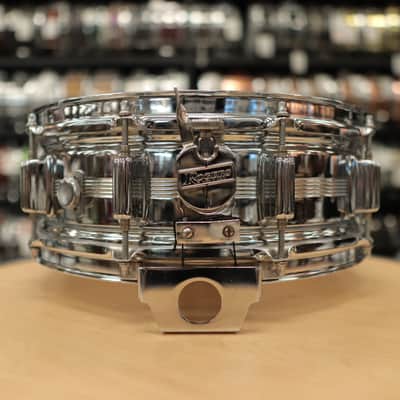 Pre-Owned Rogers 5x14" "Big R" Dynasonic Chrome over Brass Snare Drum image 8