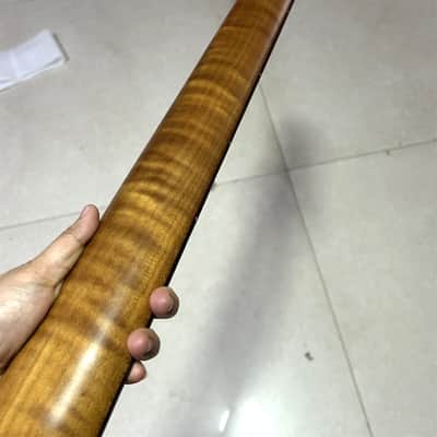 Fretless 5-String Roasted flame Maple Bass guitar Neck 20fret Rosewood parts image 7