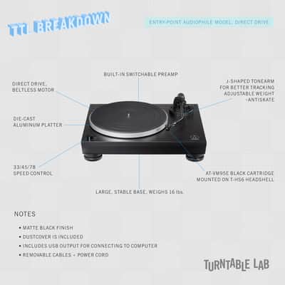 Audio-Technica: AT-LP5X Direct Drive USB Turntable image 2