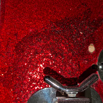 Ludwig  Super Classic Red Sparkle Bass Drum 22x14 60s image 9