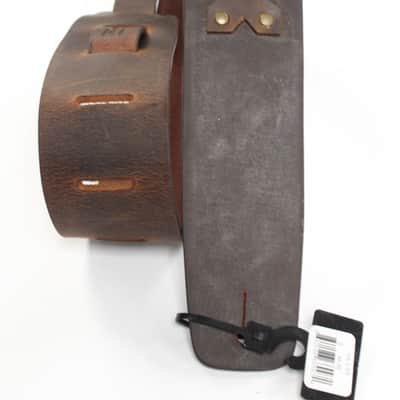 LM Products Guitar Strap Leather Guitar Strap  Brown Viking God of War VK-3 BR *Free Shipping in the USA* image 2
