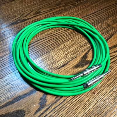 25' foot Neon green instrument guitar cable image 1