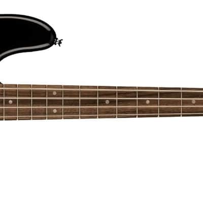 Fender Squier Sonic Precision Bass Guitar, Beginner Guitar, Includes 30 Days of Free Lessons, Laurel Fingerboard and Step Up Pickups, Chrome Hardware, and Polyurethane Finish, Black image 1