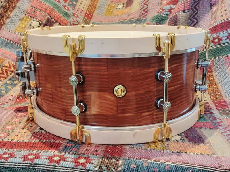 SSS Solid Shell Shop Custom Snare Drum Unikat 2025 - Brown image 1
