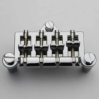 Chrome 3 Point 4 String Bass Bridge For EB-3 / Thunderbird / EB-0 image 2