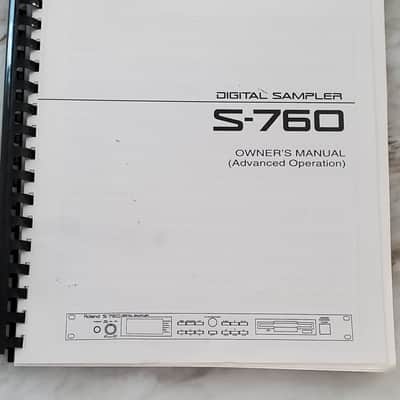 Roland S-760 Digital Sampler Owner's Manual 1993