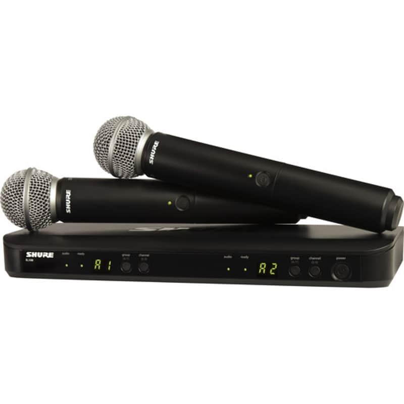 Shure Shure BLX288/SM58 Dual-Channel Wireless Handheld Microphone System with SM58 Capsules (H9: 512 to 542 MHz) image 1