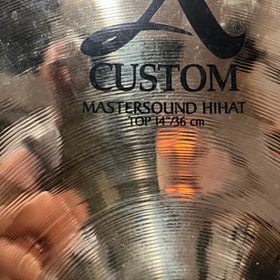 Zildjian 14" A Custom Mastersound Hi-Hat Cymbals (Pair) 1999 - Present - Brilliant image 2