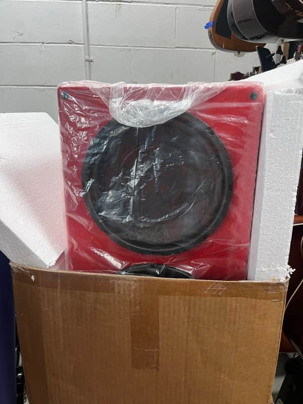 Tekton Design 2-10 Subwoofer Speaker Pair w/ Grills *RED* New In Box image 1