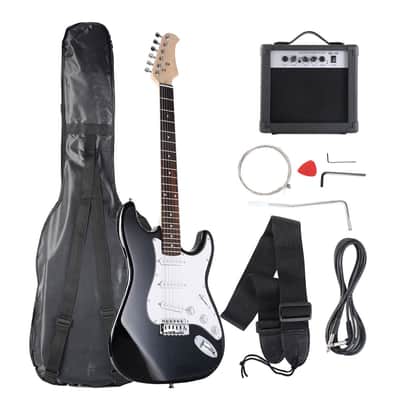 Black Full Size Professional Electric Guitar Limited Quantity Best Offer image 1