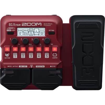 Zoom B1X Four Multi-Effects Processor with Expression Pedal for Electric Bass Guitar image 1