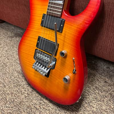 Jackson X Series DX10D Dinky Japan 2006 Amber Sunburst w/Jackson Case image 2