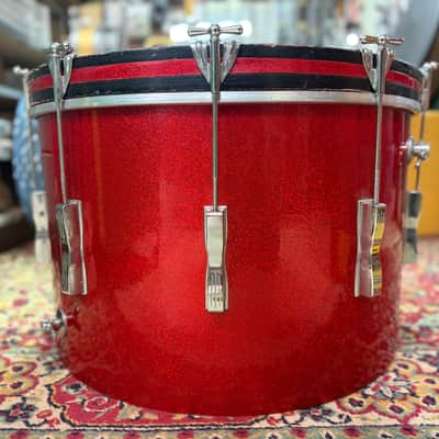 1960s Ludwig Club Date 14x22 Bass Drum Project in Red Sparkle / Duco image 8