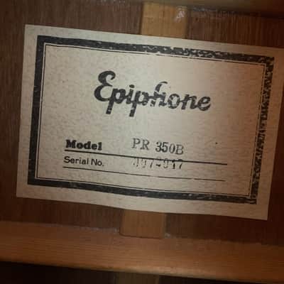 Epiphone PR-350B 1999 Ebony Acoustic Guitar w/ Bag image 17