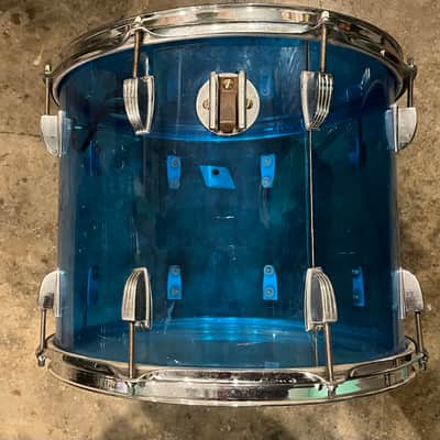 Ludwig Vistalite 15” tom 70s - Blue image 3