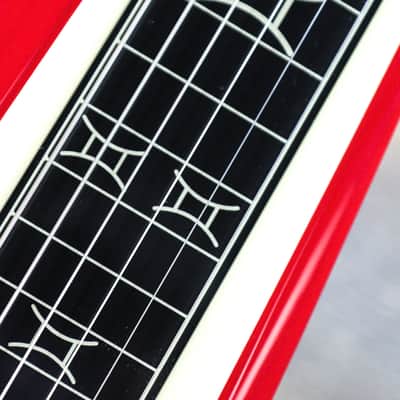 Duesenberg Alliance Series Paul Franklin Red & Vintage White Lapsteel w/Case image 10