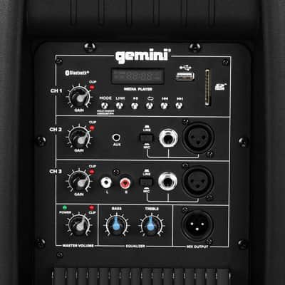 Gemini AS-2112BT Active 12" Powered DJ PA Loudspeaker w Bluetooth Connectivity image 5