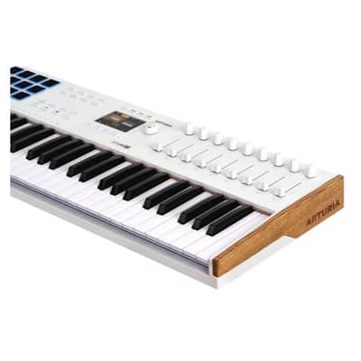 Arturia KeyLab Mk3 49 Keyboard MIDI Controller with DAW Integration, Enhanced Keybed, Visual Interface, 360-Degree Touch-Sensitive Potentiometers, Faders, Robust Wood and Aluminum Casing (White) image 6