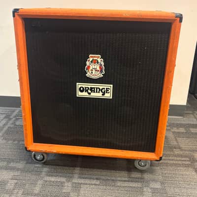 UK Orange OBC410 4x10 bass cabinet cab w/ casters image 1