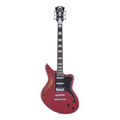 D'Angelico Premier Bedford SH Semi-Hollow Guitar - Oxblood - B-Stock image 2