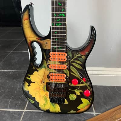 Original 1991 Ibanez JEM77-FP Steve Vai Signature Black Floral Pattern image 1