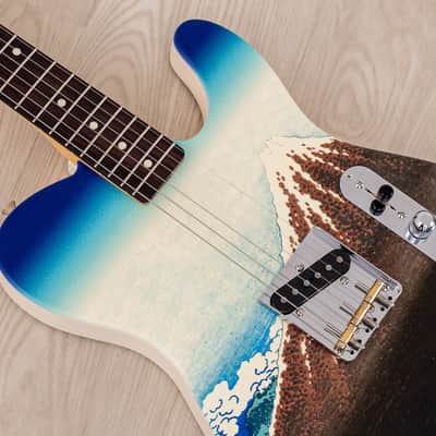 2024 Fender Japan Art Canvas Esquire Katsushika Hokusai Fuji, Mint w/ Case, Tags image 7