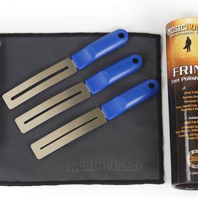 Music Nomad MN 124 Frine Fret Polishing Kit W/ 3 Fret Guards and Cloth image 1