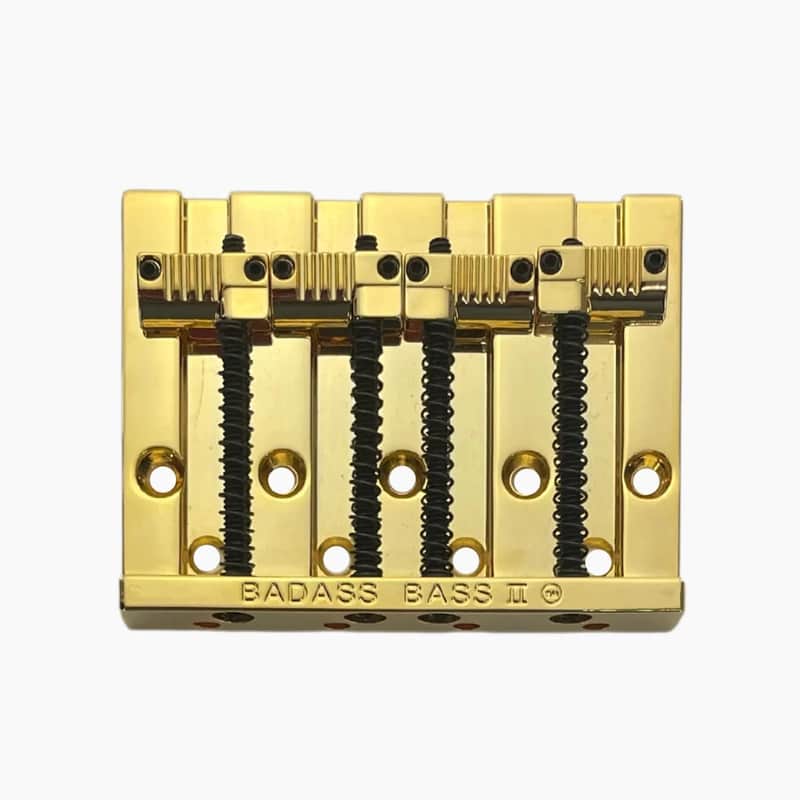 Leo Quan Badass Bass II 4-String Bass Bridge For Fender P/J Bass - GOLD image 1