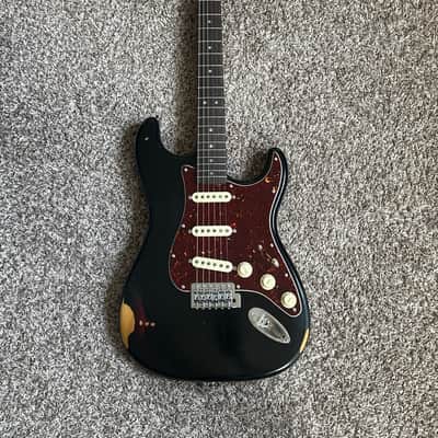 Squier Partscaster 2000s - Black refinish over sunburst image 1