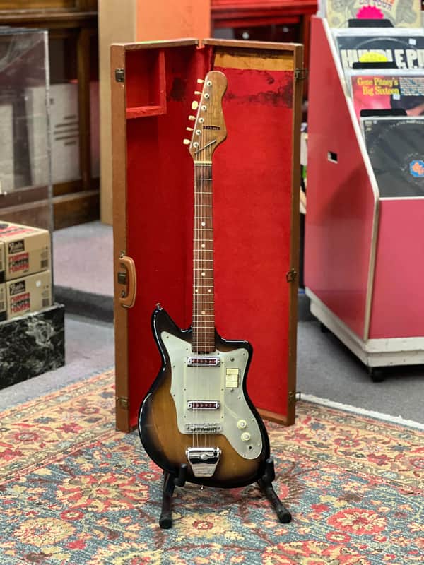 Crown Teisco Single Pickup Electric Guitar 1960s Sunburst | Reverb