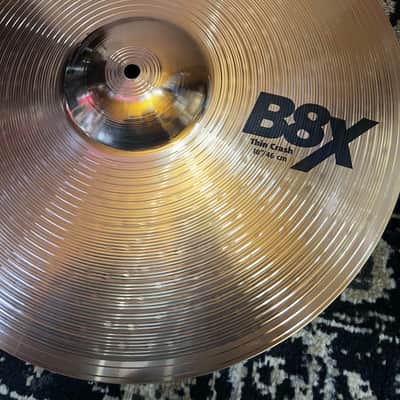 Sabian 18" B8X Thin Crash Cymbal - Brilliant image 2