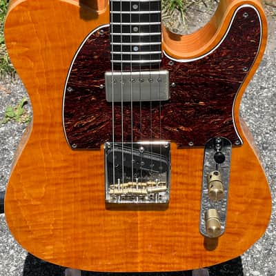 2015 EKlein Custom Telecaster Electric Guitar Amber Flame Maple Ed Klein Tele image 2