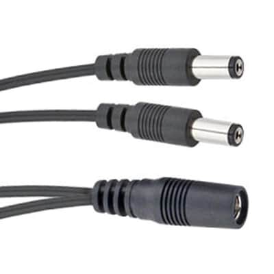 Voodoo Lab PPAY 2.1mm Voltage Doubler Adapter Cable - Dual Straight to Straight - 4 inch image 1