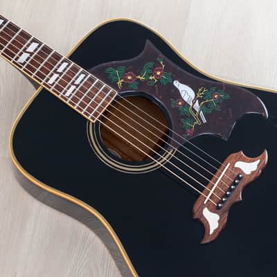 1984 Gibson Dove Vintage Dreadnought Acoustic Guitar Ebony w/ Case image 8