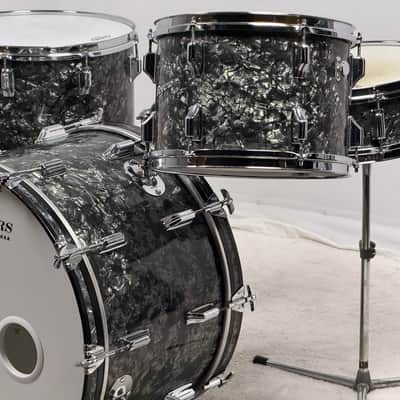 Rogers 22/13/16/5x14" 60's Drum Set - Black Diamond Pearl image 2