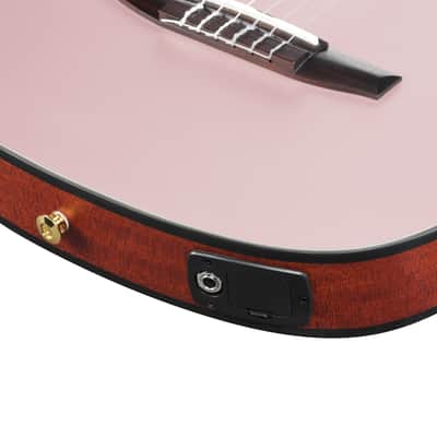 Ibanez FRH10NRGF - Rose Gold Metallic Flat - Thinline Nylon String Acoustic Electric Guitar image 11
